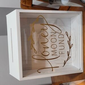 White and Gold Honeymoon Fund Box